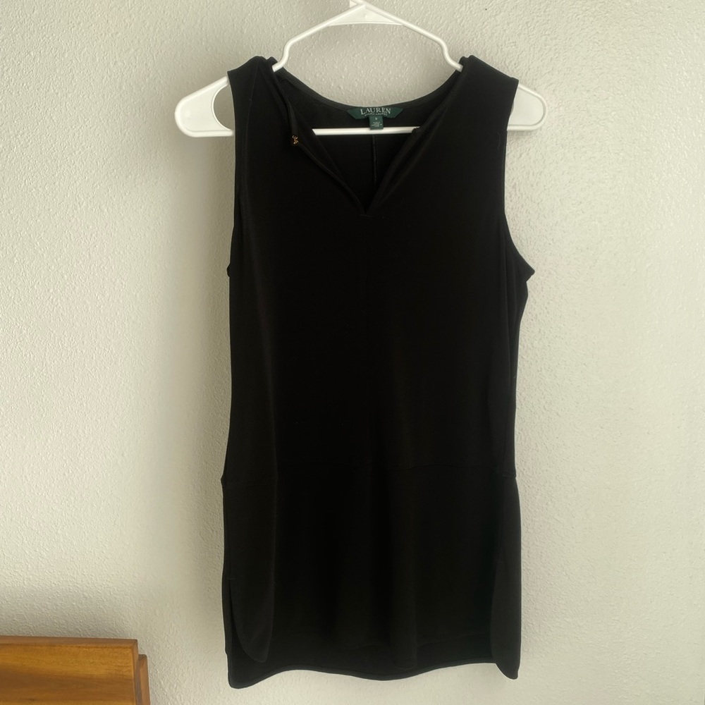 Longline Ralph Lauren Black Tank